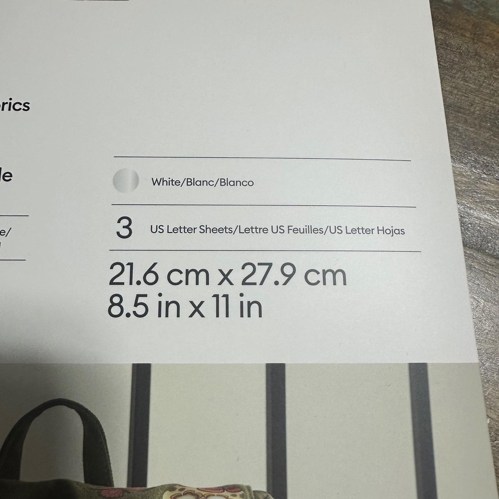 Cricut Printable Iron-On for Dark Fabrics White 8.5x11 3 Sheets Each 6 Total - Picture 3 of 6
